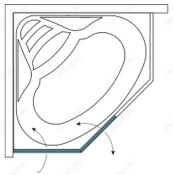 Aessel  Шторка на ванну Aessel Диско (L) – фотография-2